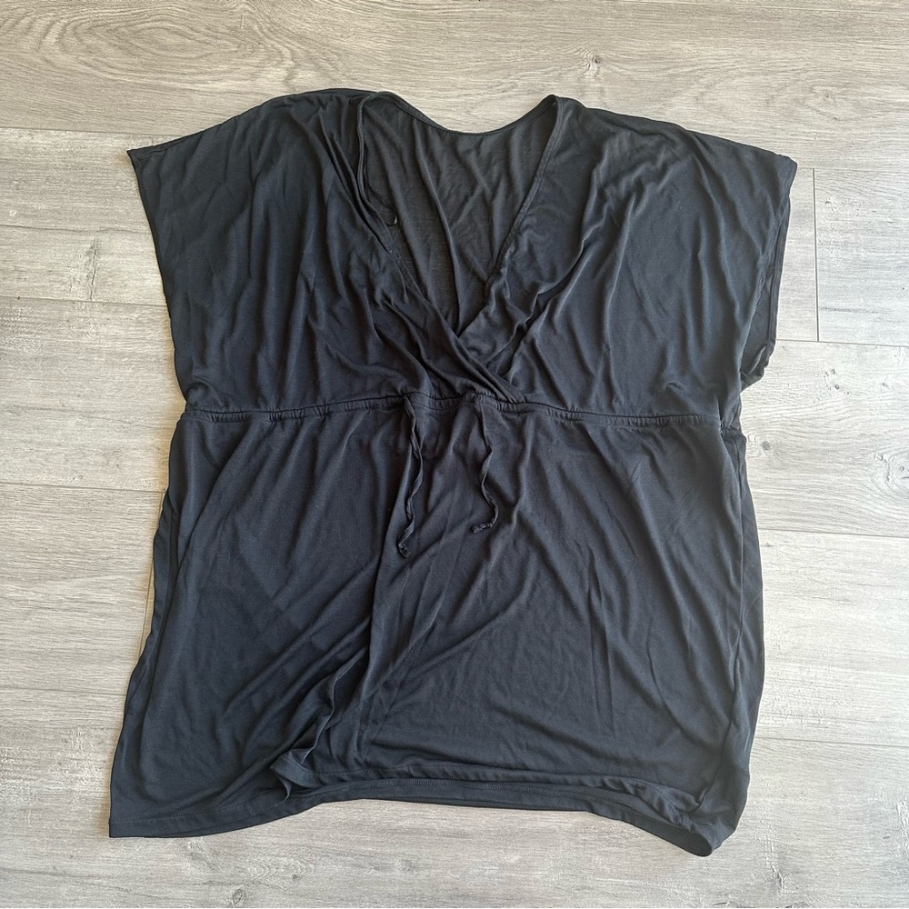 H&M drawstring oversized swim coverup - size small - black